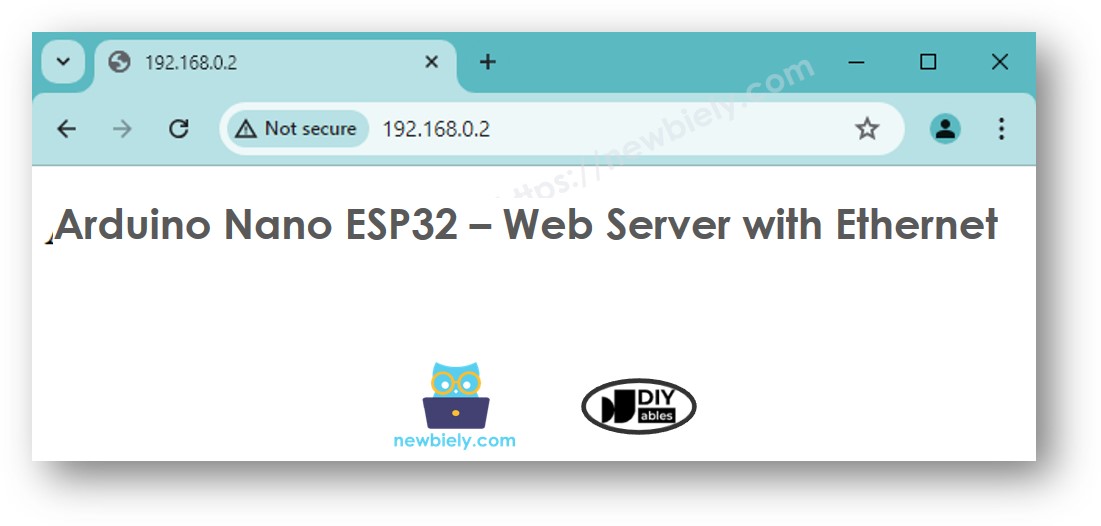Servidor Web Ethernet do Arduino Nano ESP32