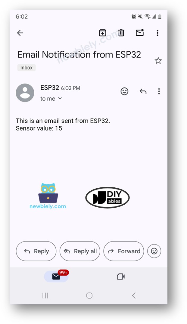 Arduino Nano ESP32 sends email