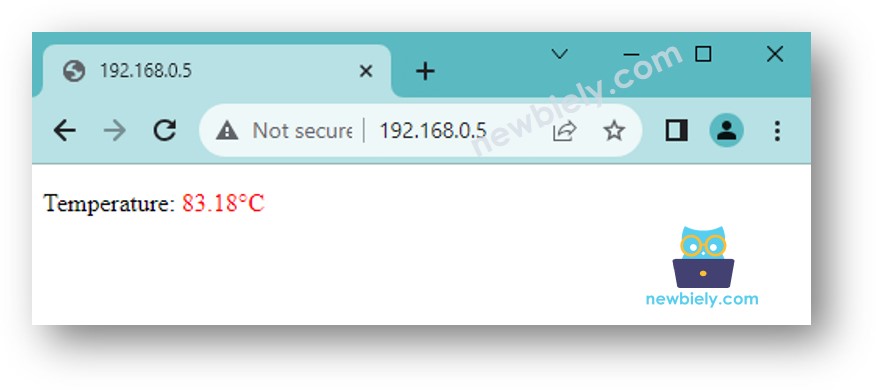 Servidor web de temperatura do Arduino Nano ESP32