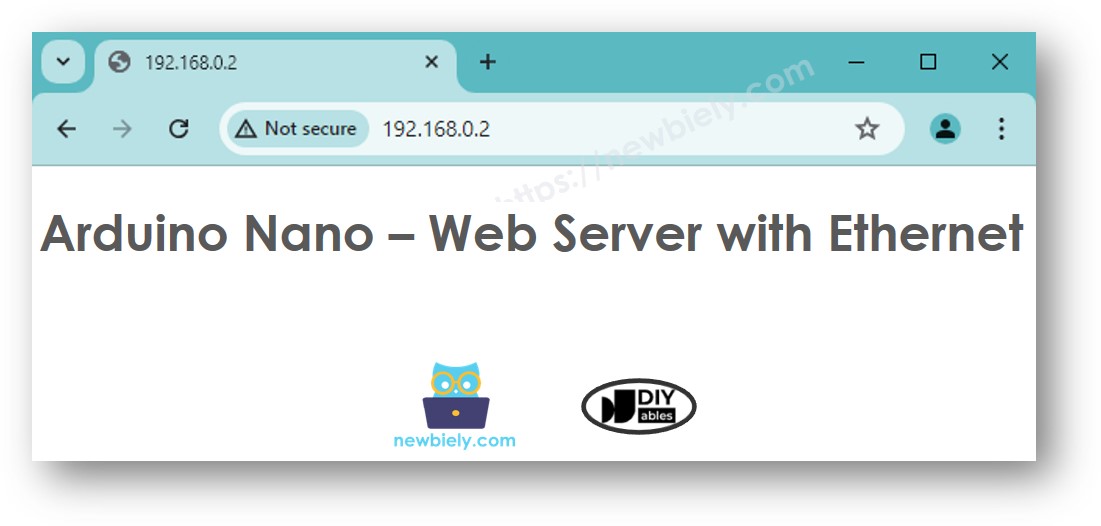 Servidor Web Ethernet do Arduino Nano