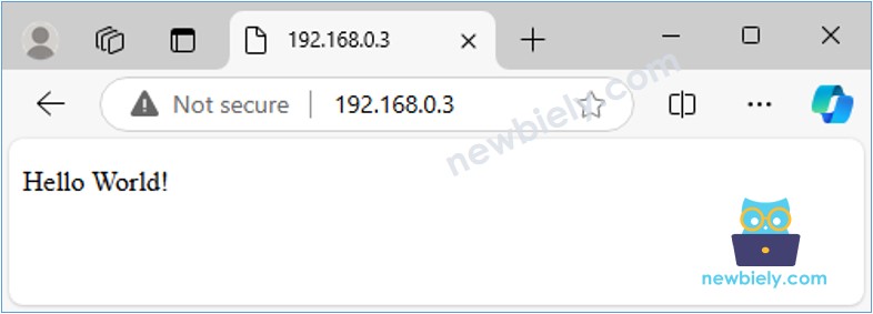 Servidor web Arduino Nano Hello World