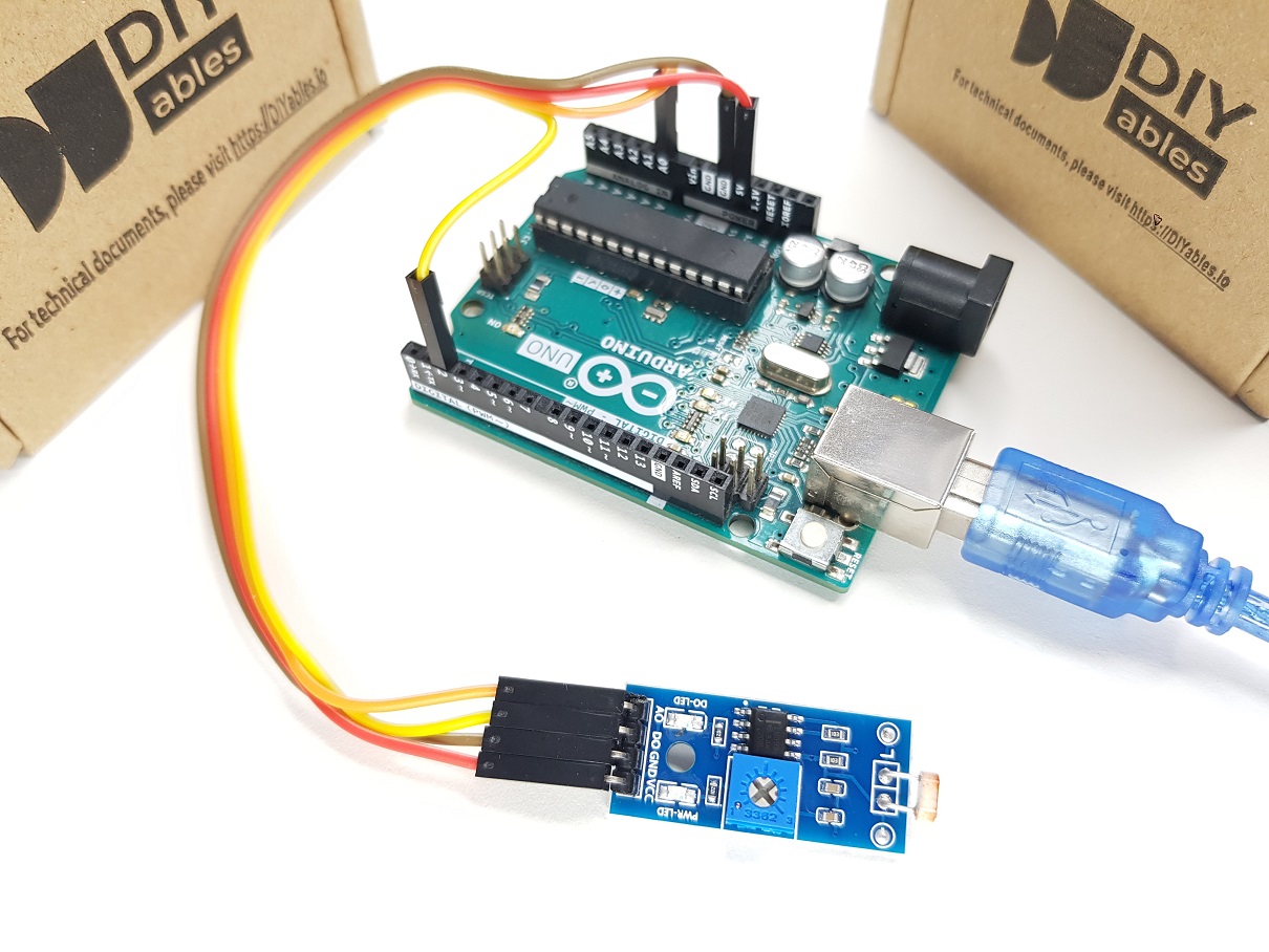 Conexão do Arduino com Módulo Sensor de Luz LDR