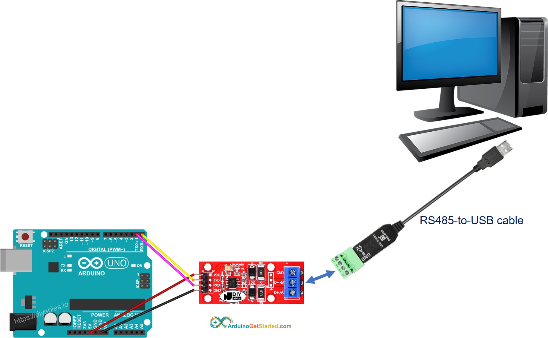 Comunicação do Arduino com o PC via RS485