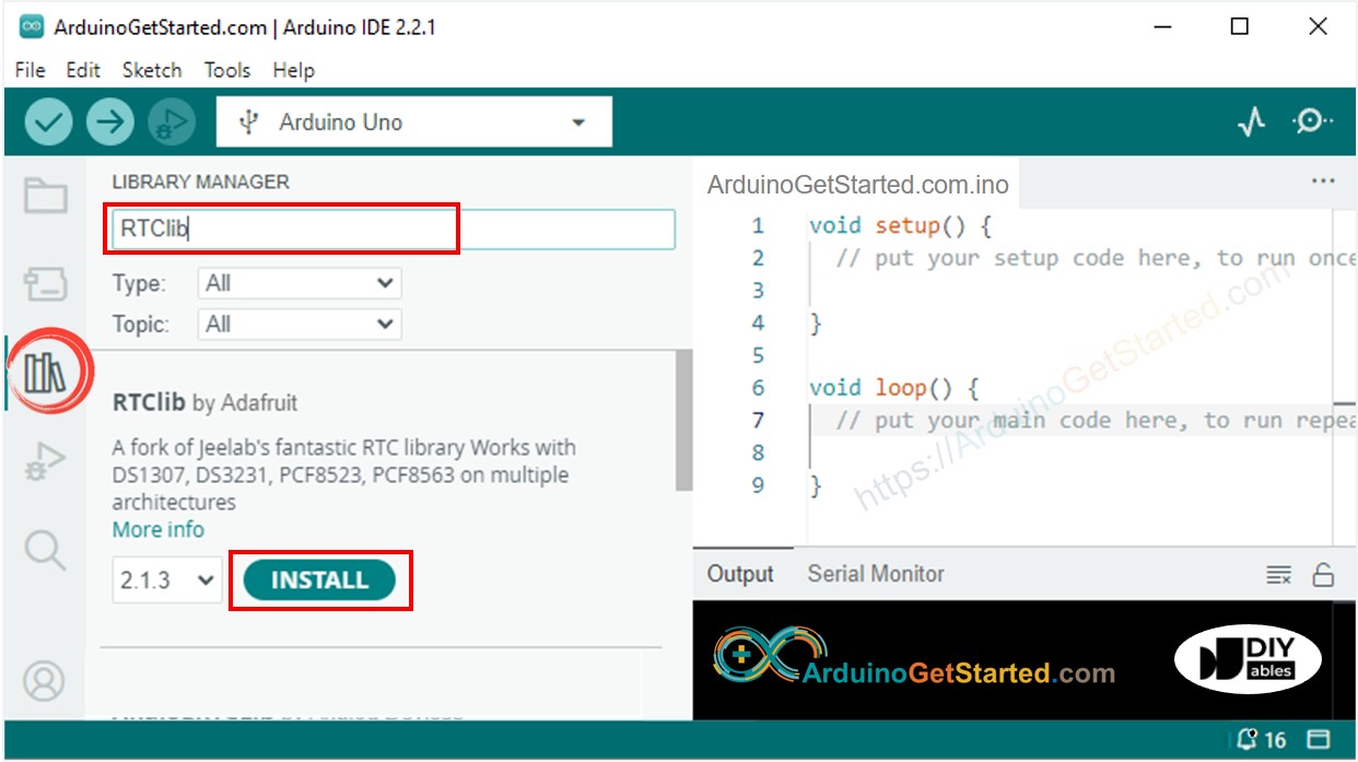 Biblioteca RTC para Arduino