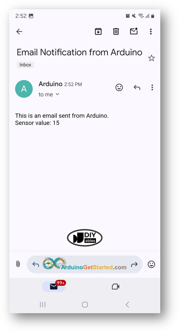Arduino envia e-mail