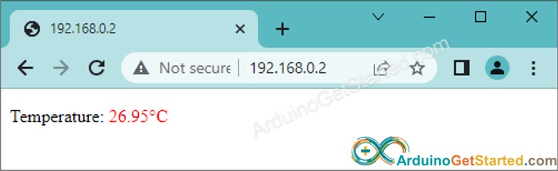 Arduino Uno R4 temperatura no navegador web