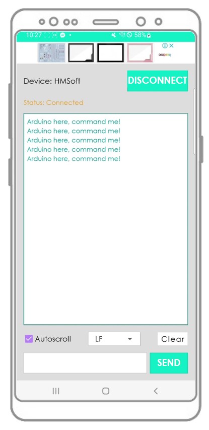 Aplicativo Bluetooth Serial Monitor