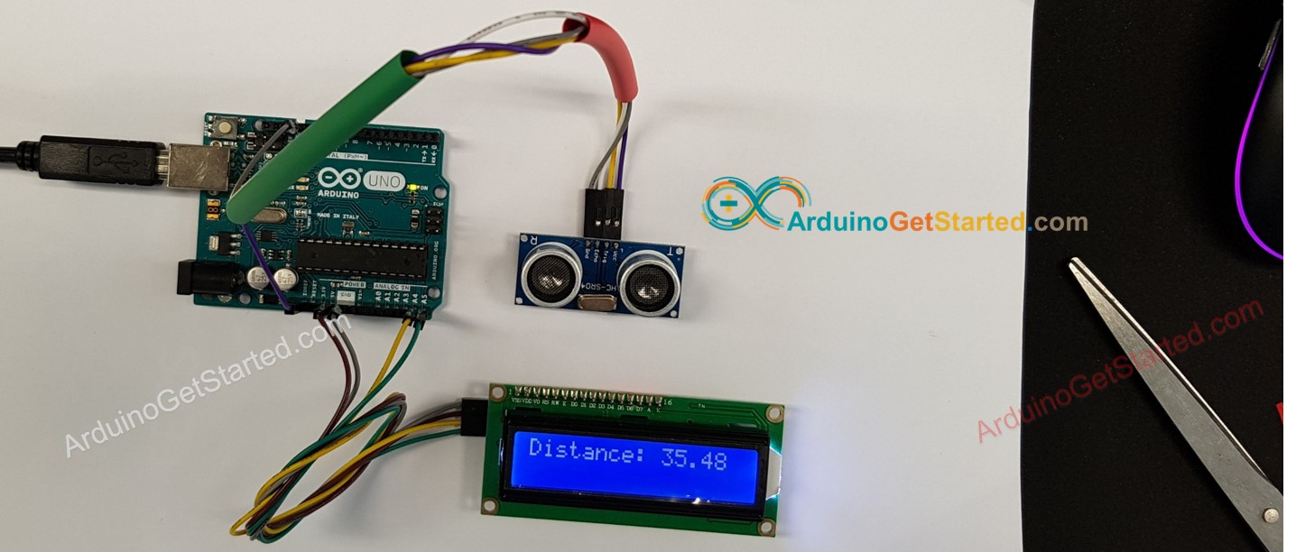 Diagrama de Ligação Arduino Ultrassônico LCD