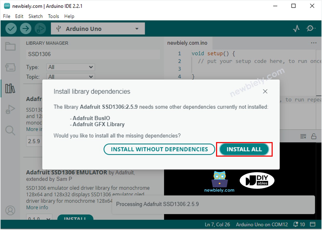 Biblioteca Adafruit GFX do Arduino UNO R4