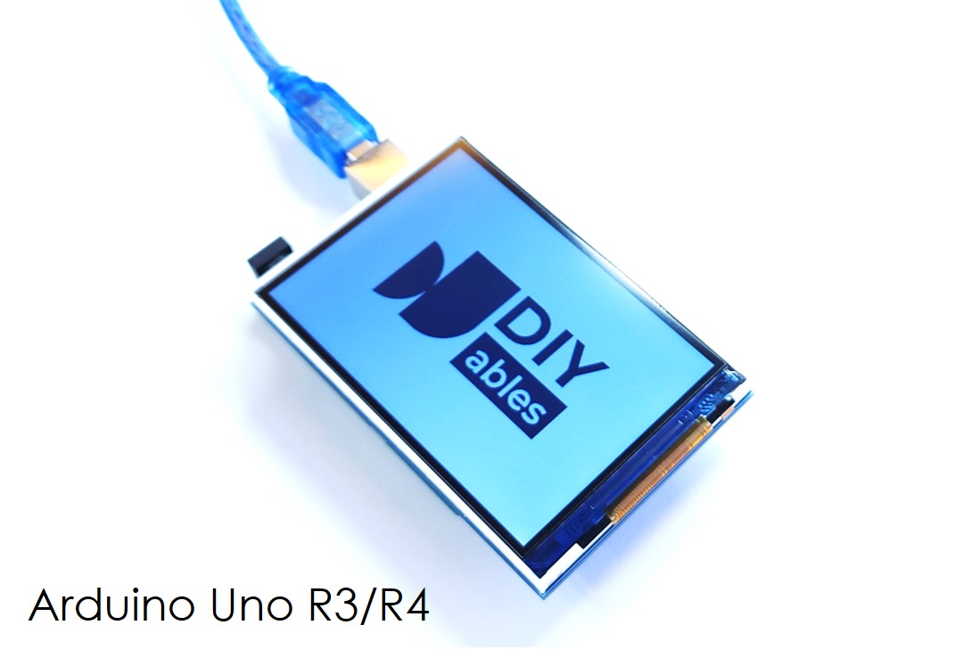 Arduino UNO R4 exibindo uma imagem do cartão SD no display TFT LCD