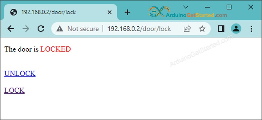 Fechadura de porta com Arduino Uno R4 no navegador