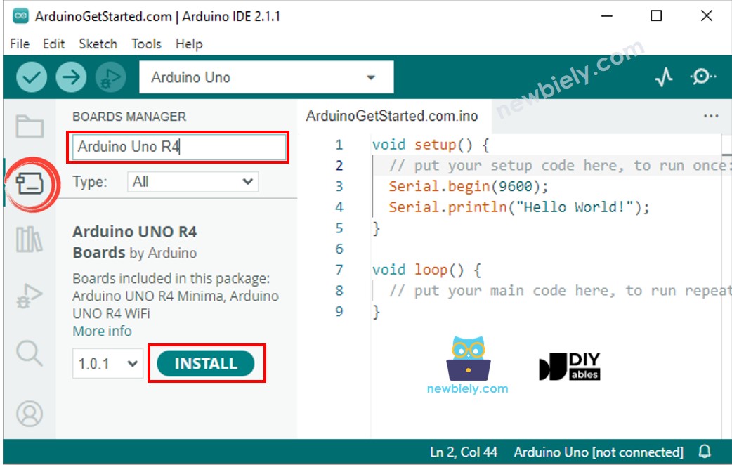 Arduino IDE - Como instalar o Arduino UNO R4