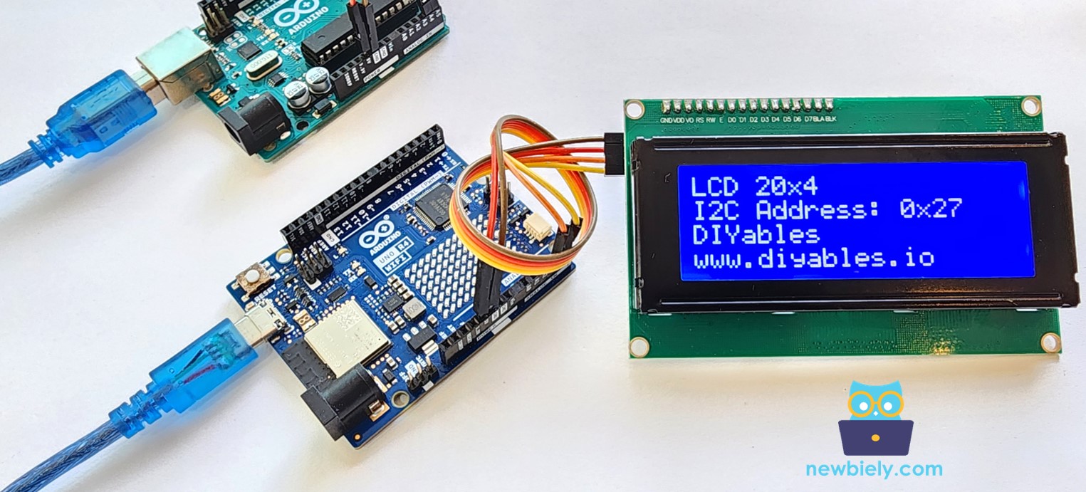 Display LCD 20x4 com Arduino UNO R4