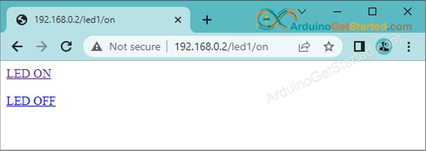 Arduino Uno R4 LED pelo navegador web
