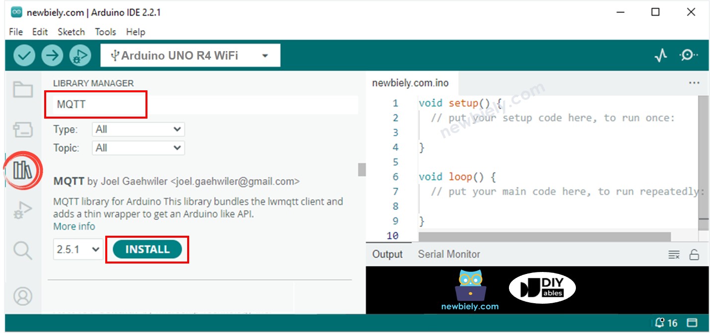Biblioteca MQTT do Arduino UNO R4