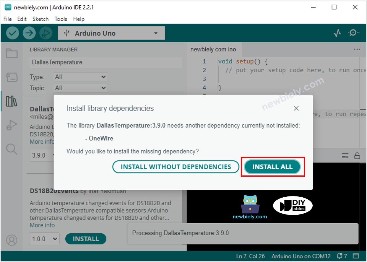 Biblioteca OneWire do Arduino UNO R4