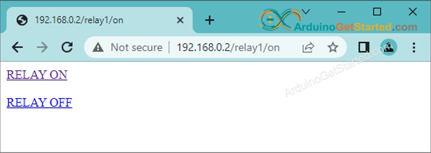 Arduino Uno R4 relé pelo navegador web