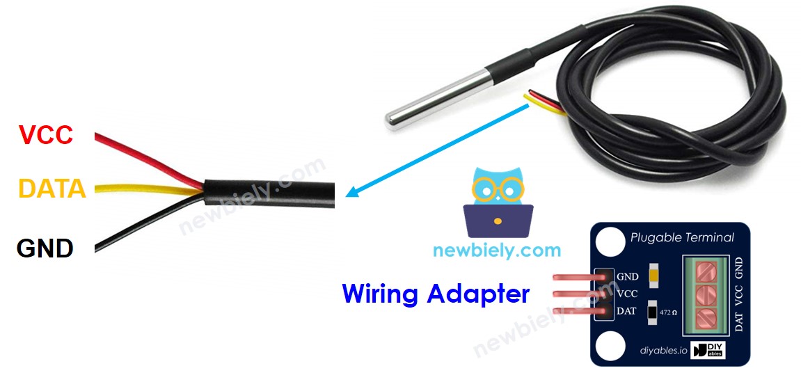 Pinagem do sensor de temperatura DS18B20