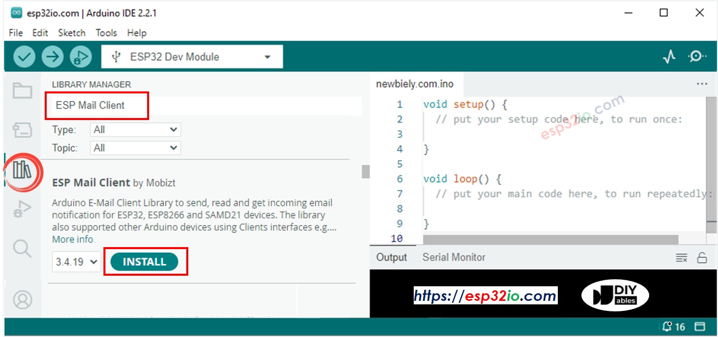Biblioteca ESP Mail Client do ESP32