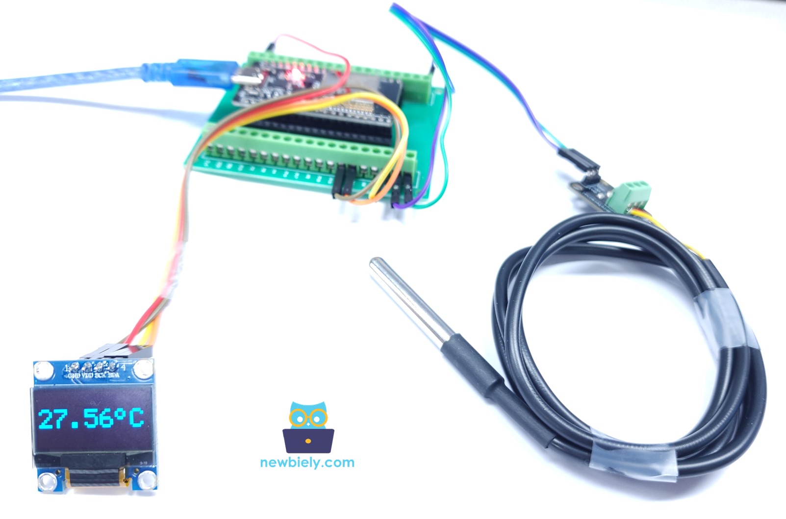 ESP32 mostra a temperatura no OLED
