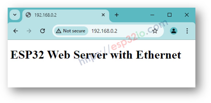 Servidor Web Ethernet com ESP32