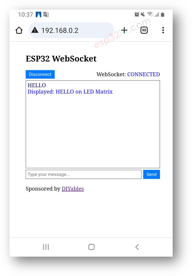 Servidor de chat WebSocket do ESP32