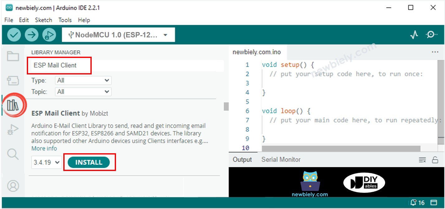 Biblioteca ESP Mail Client para ESP8266 NodeMCU