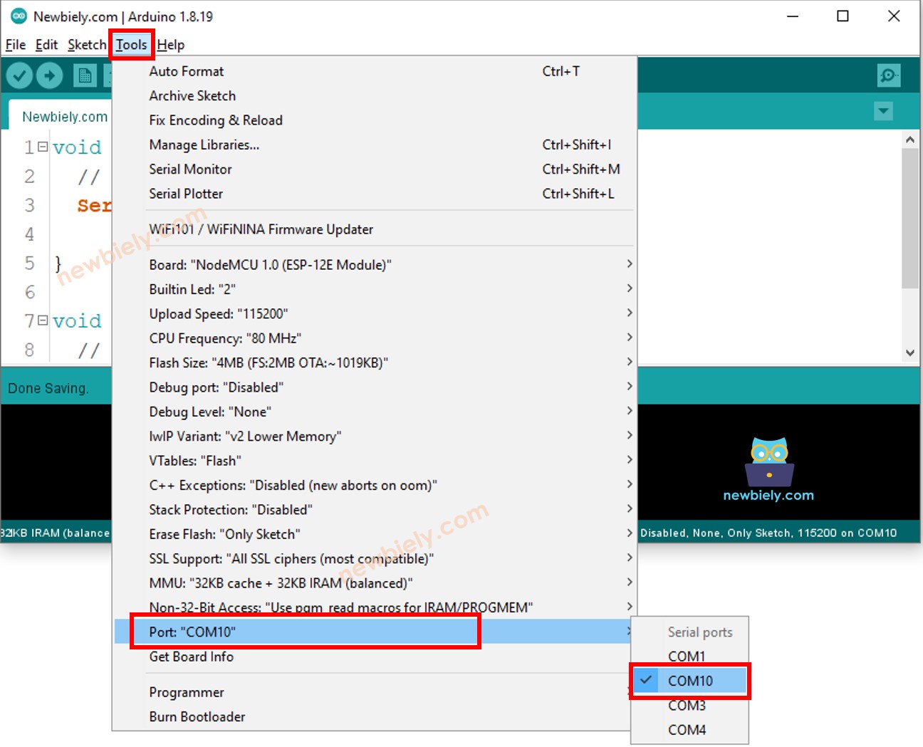 Arduino IDE - Como selecionar a porta COM