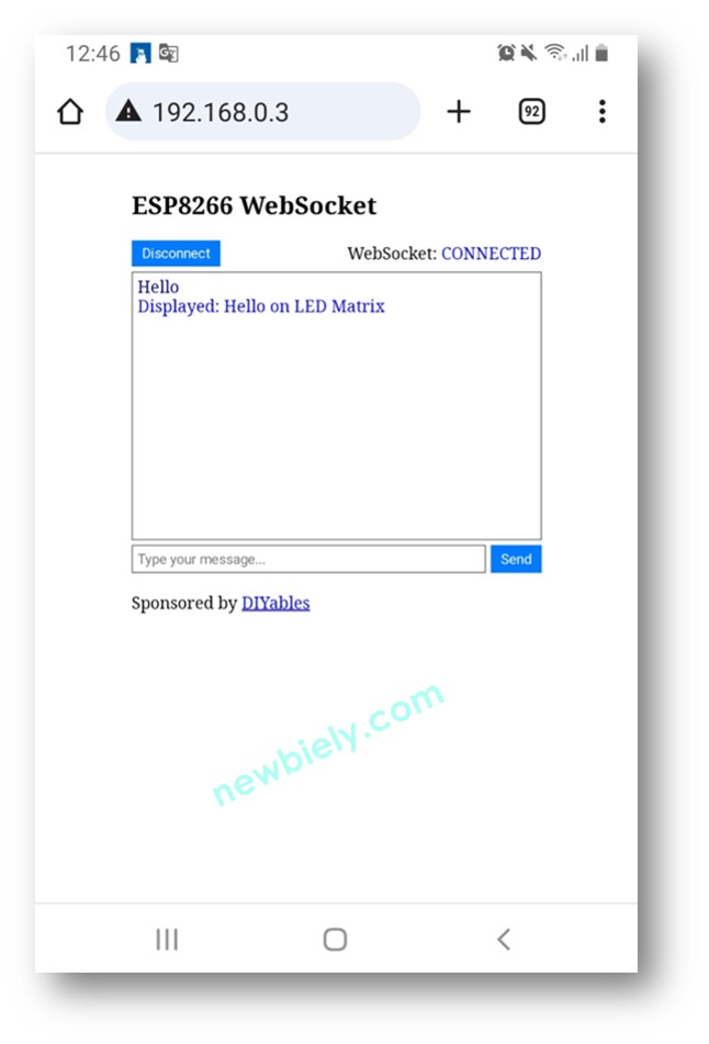 Servidor de chat websocket do ESP8266 NodeMCU