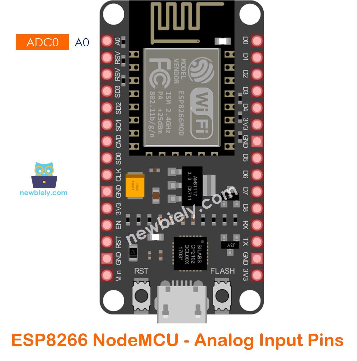Pino ADC do ESP8266 NodeMCU NodeMCU