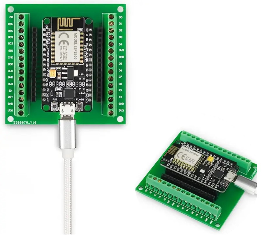 placa com bornes de parafuso para esp8266