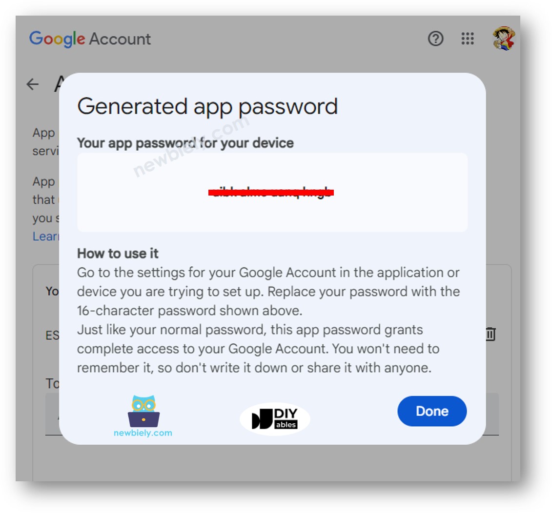 Senhas de App do Gmail