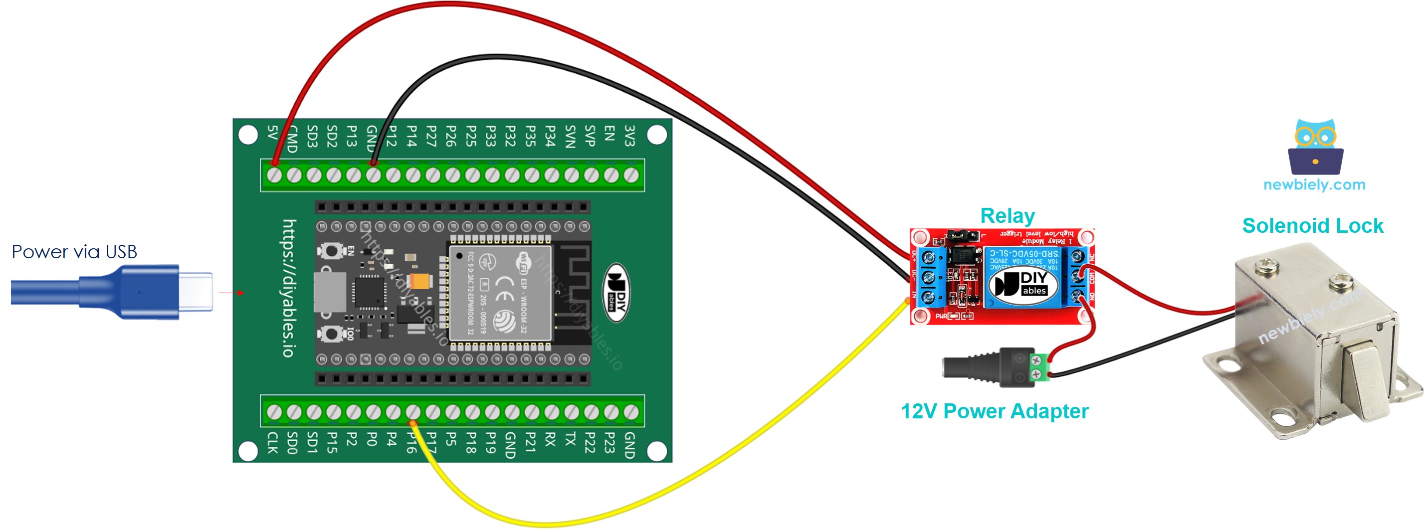 Como conectar o ESP32 e a fechadura solenoide