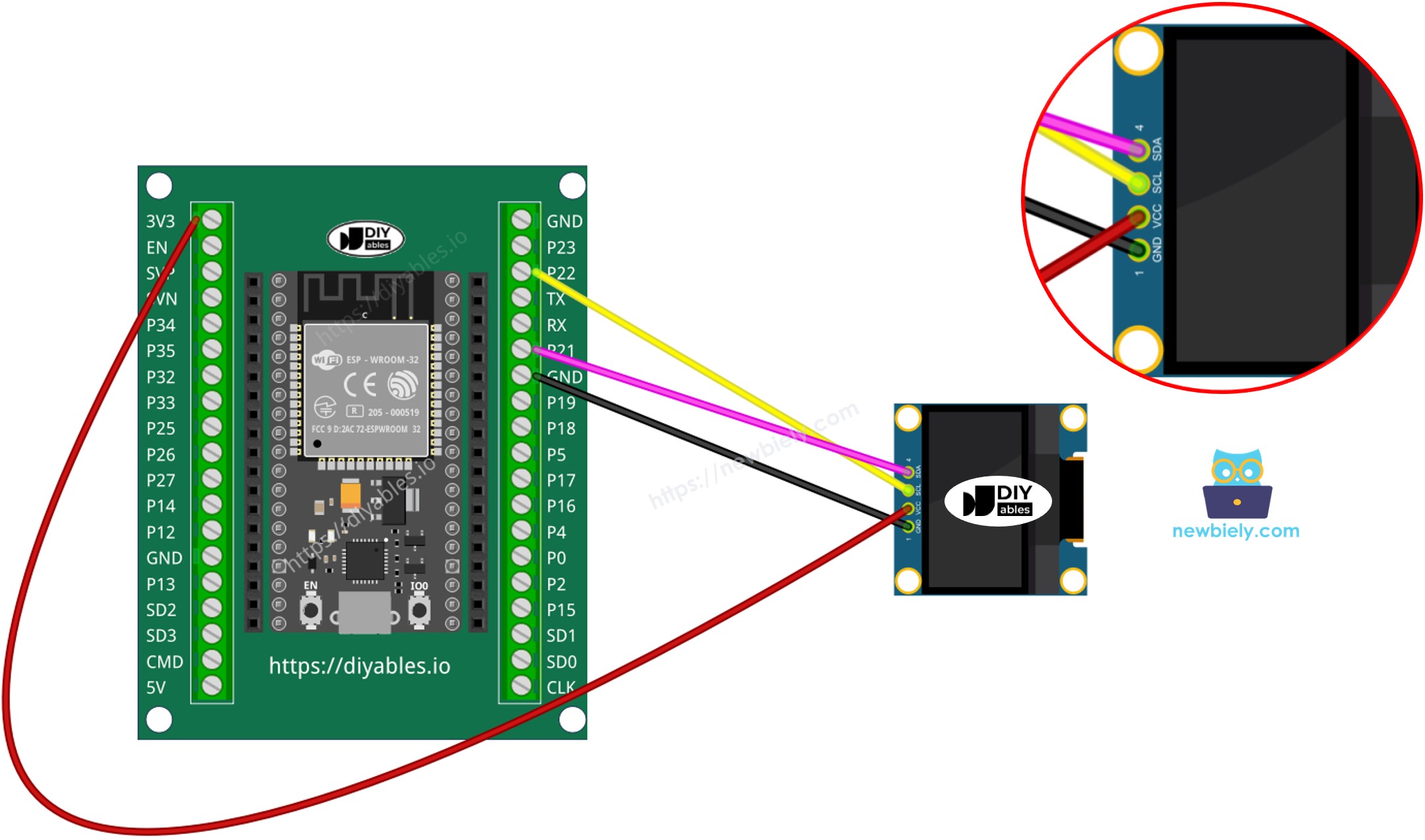 Como conectar o ESP32 e o OLED