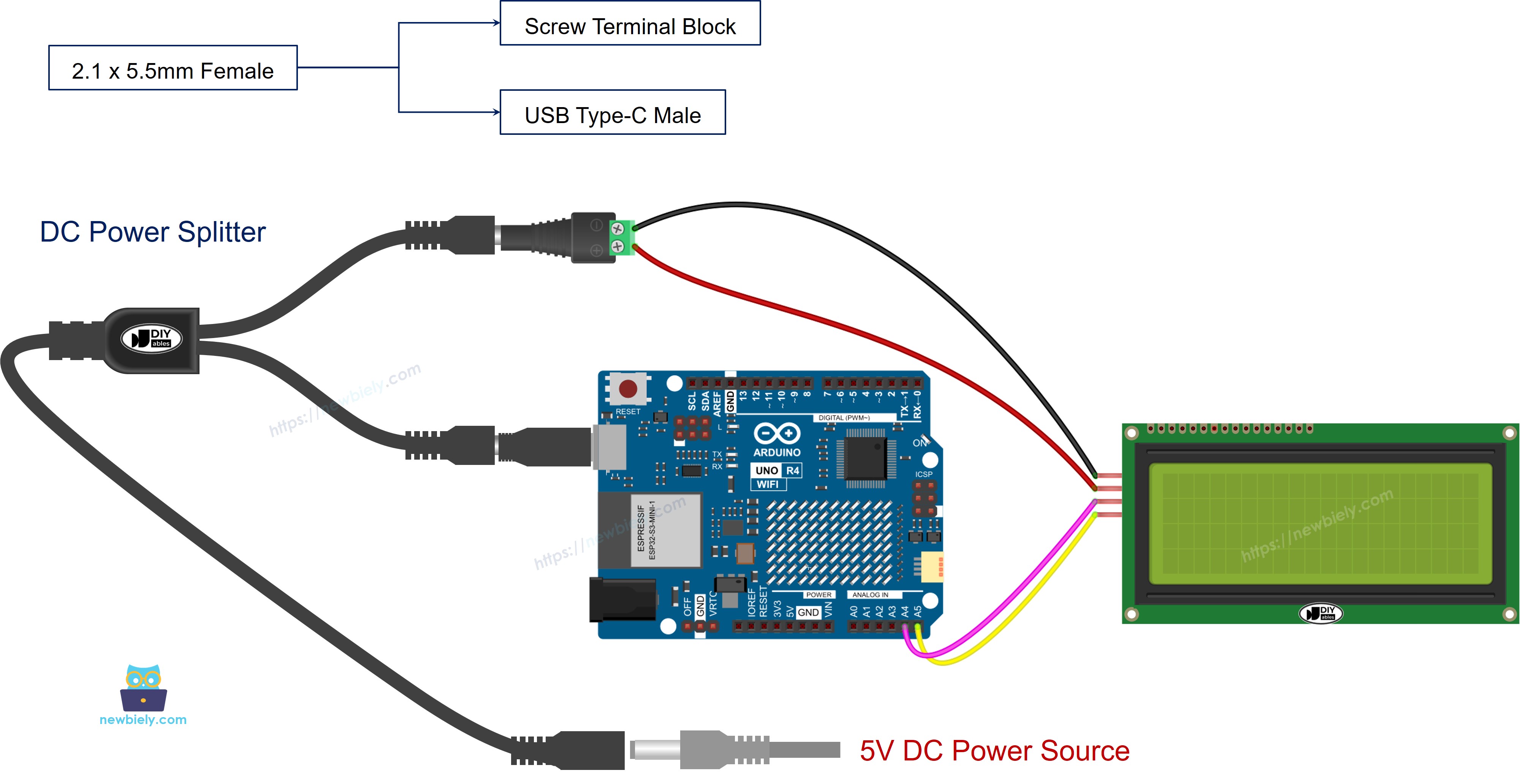 como alimentar o Arduino Uno R4