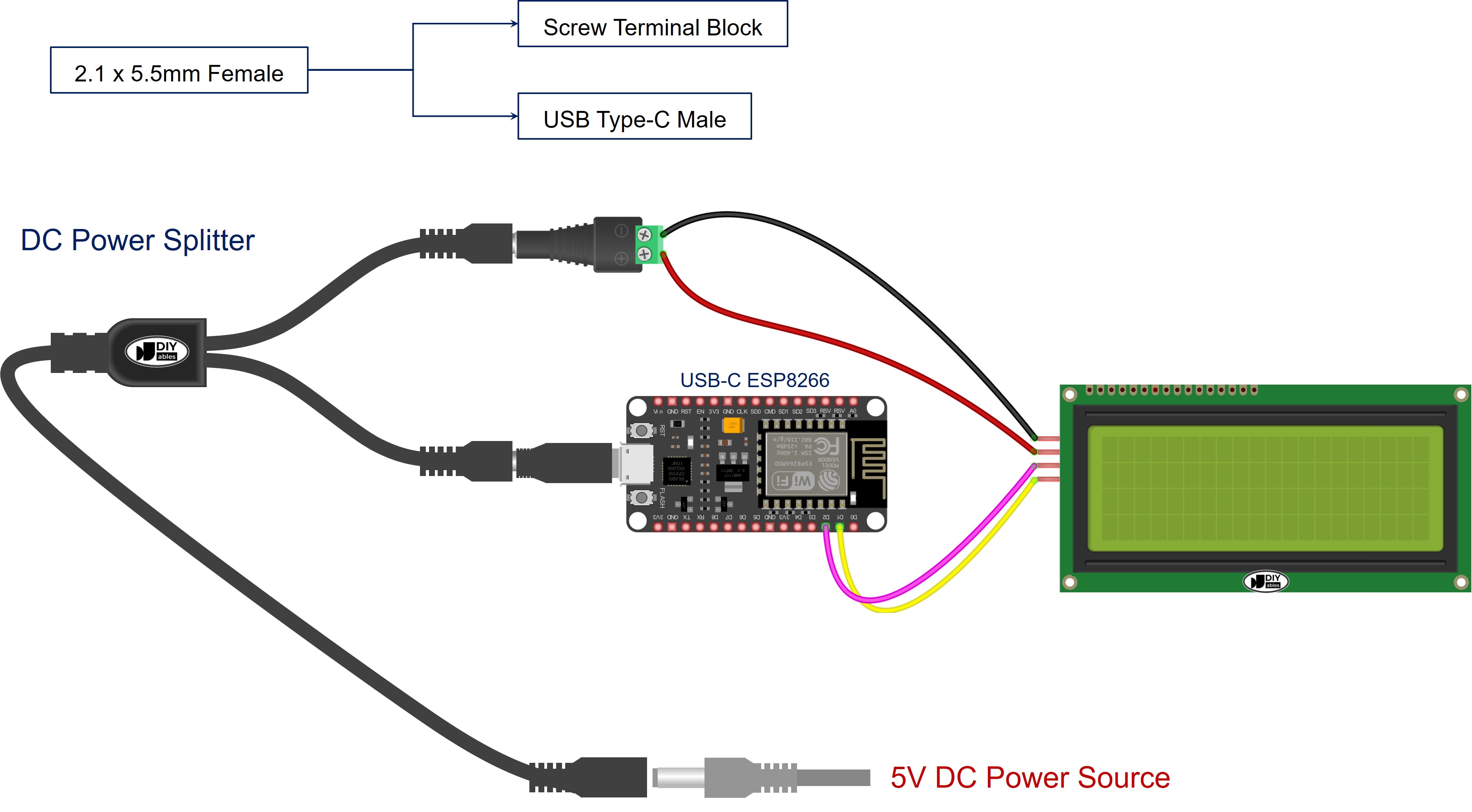como alimentar o ESP8266 NodeMCU