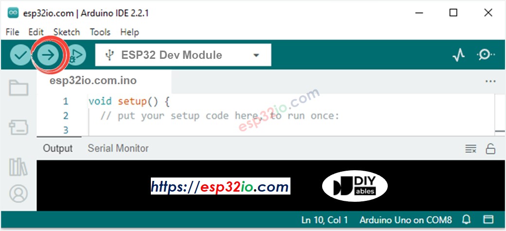 Como fazer upload do código ESP32 na Arduino IDE