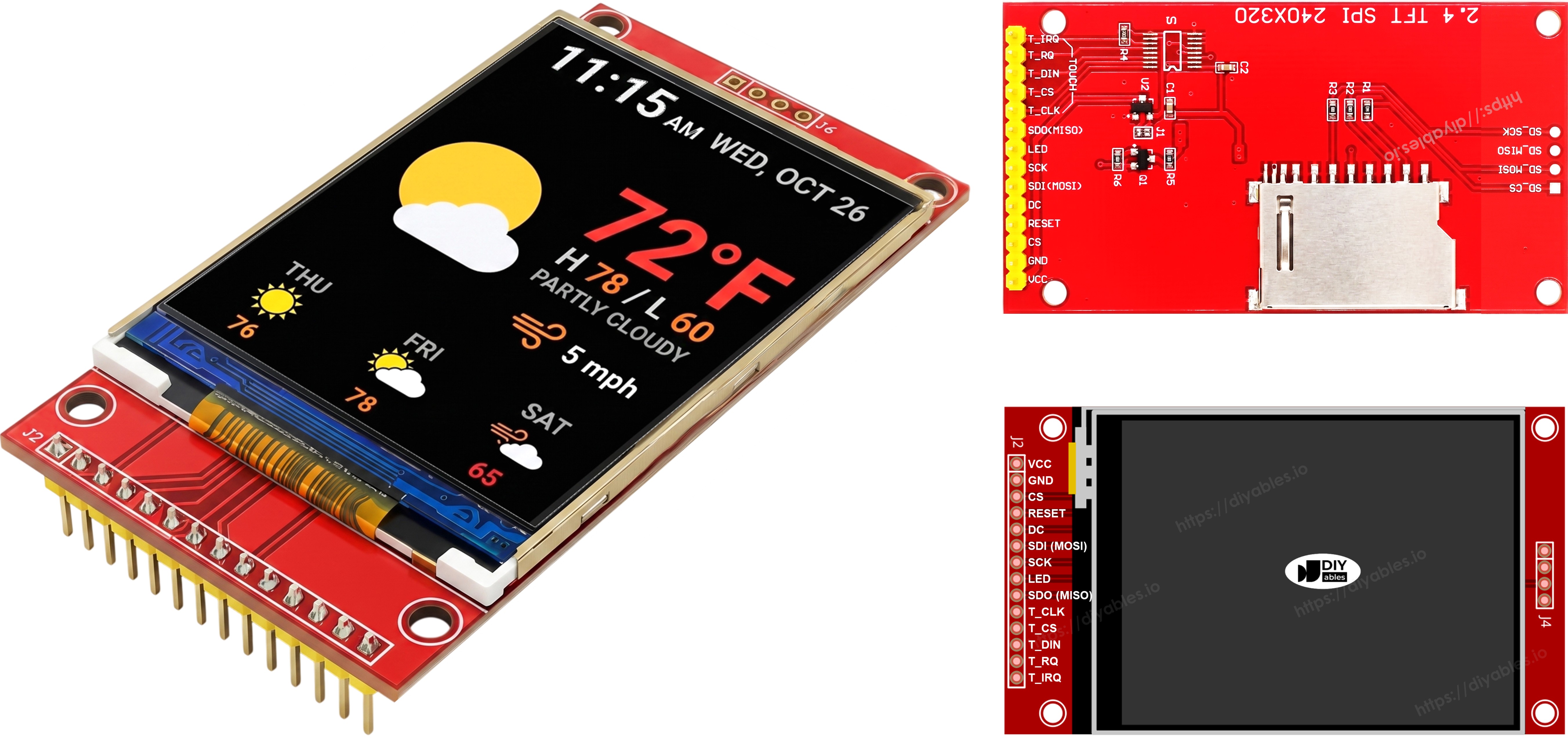 Pinagem do display TFT SPI