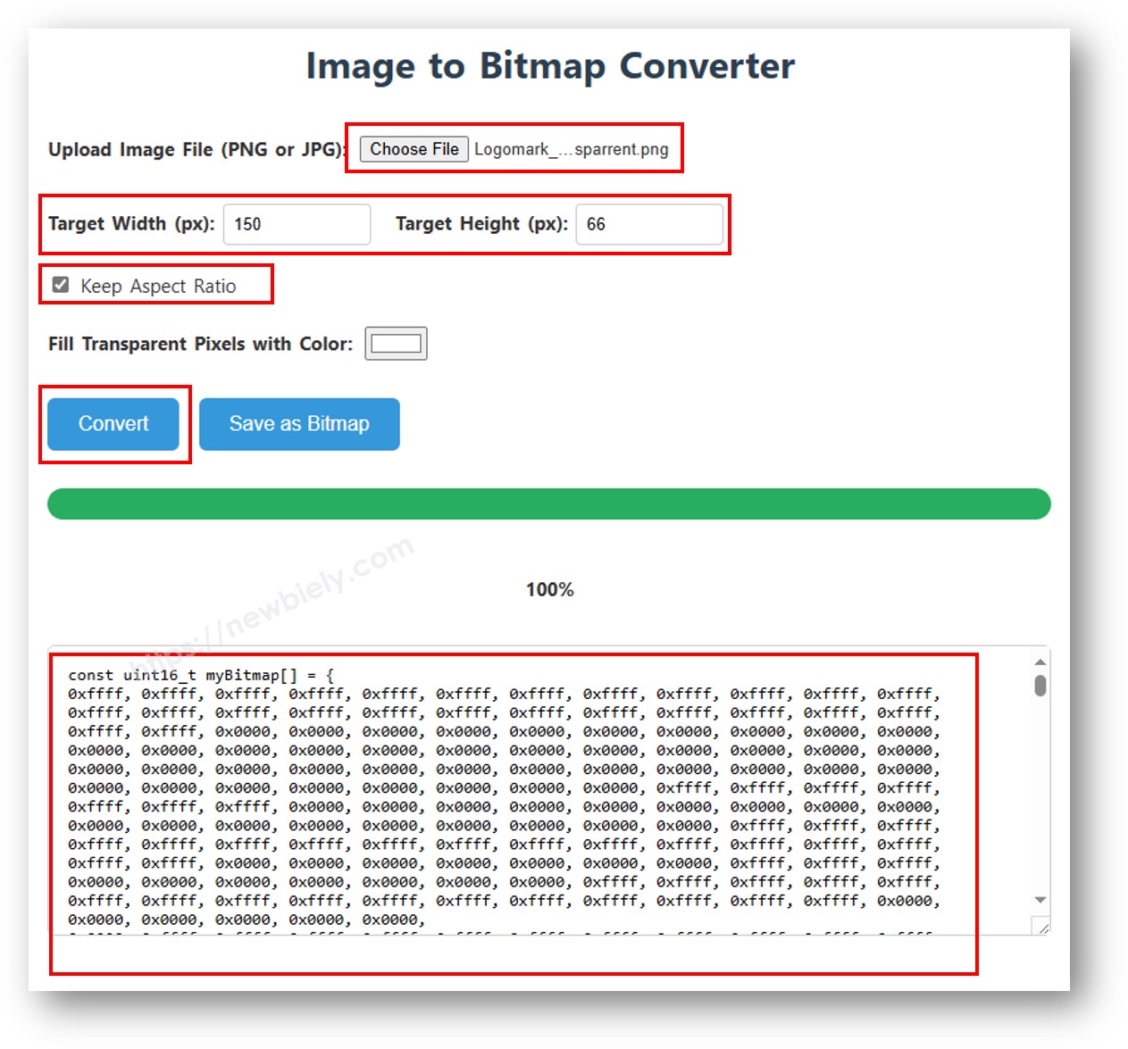 Imagem para array de bitmap