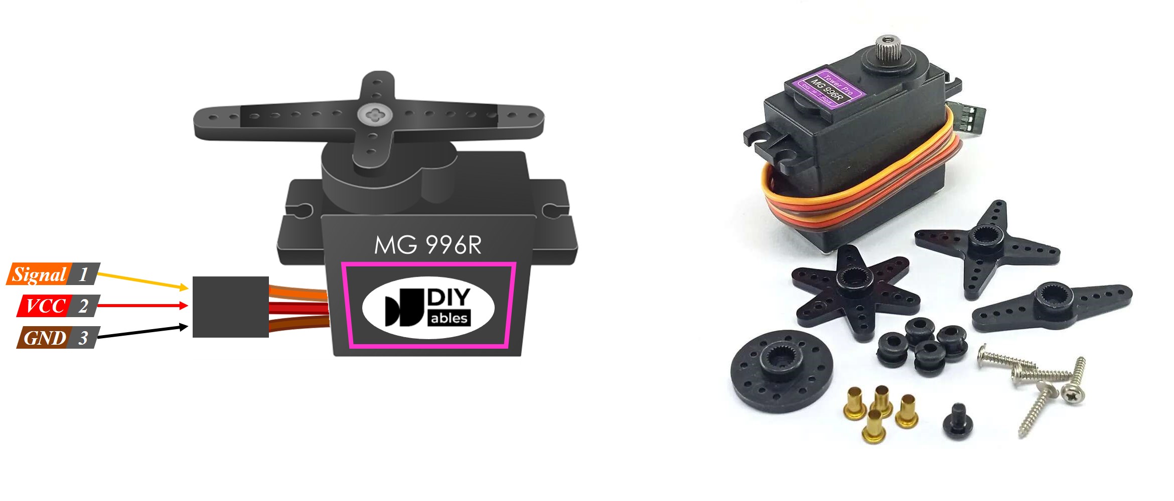 Pinagem do Servo Motor MG996R