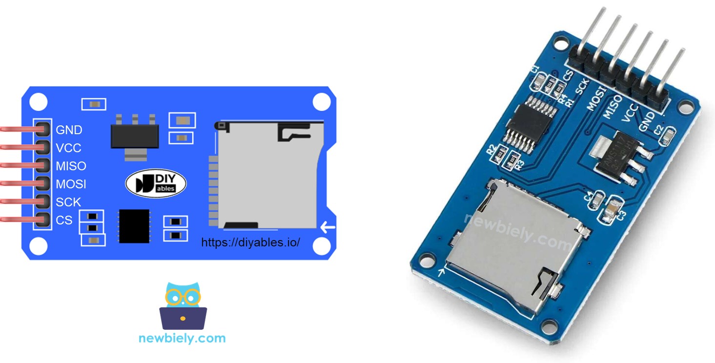 Pinagem do módulo de cartão Micro SD
