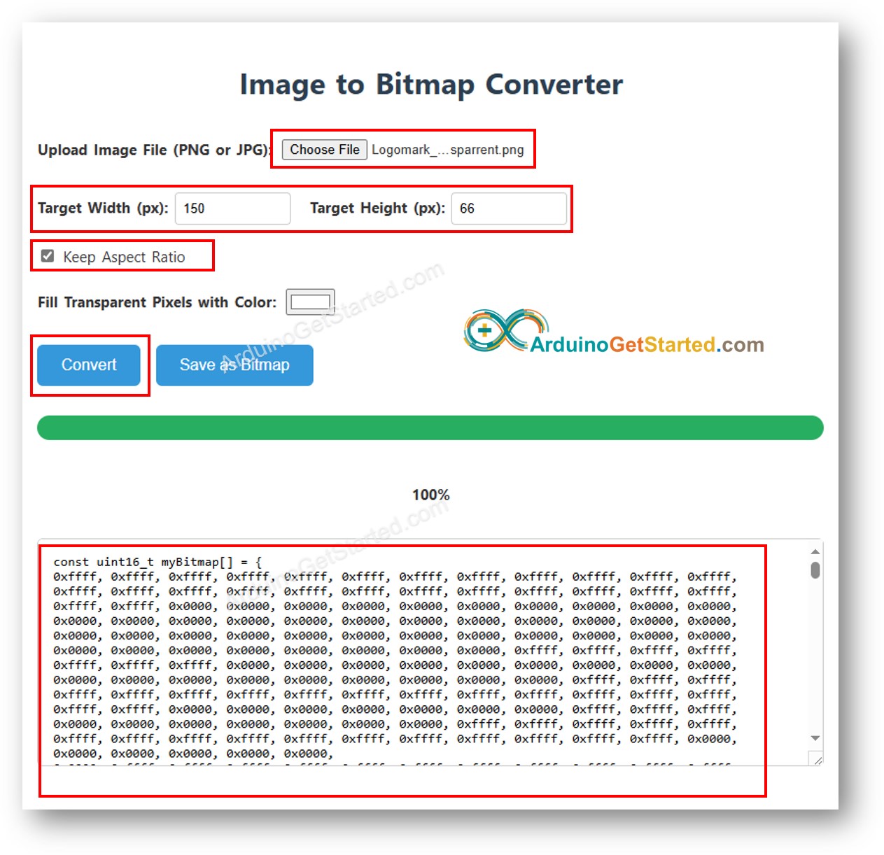 Imagem para array de bitmap