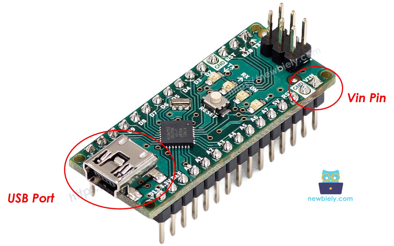 Duas Formas de Alimentar o Arduino Nano