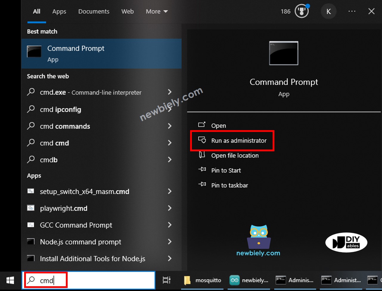 Prompt de comando do Windows como administrador